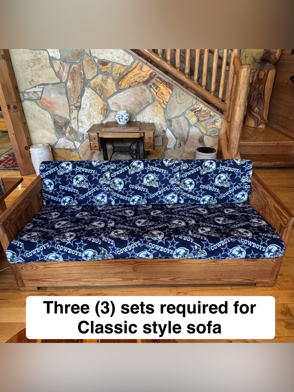 DALLAS COWBOYS Fans: THIS END UP Classic Machine Washable Slipcover 2-piece Set - Picture 5 of 16